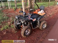 Acidente entre carro e quadriciclo mobiliza equipes do SAMU e Defesa Civil em Santa Helena