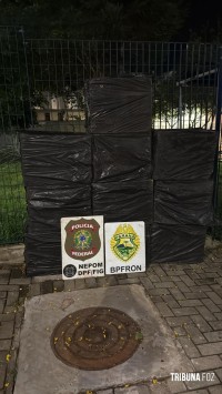 PF e PM apreende cigarros e drogas na região de fronteira em Foz do Iguaçu