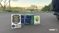 PF e PM apreende cigarros e drogas na região de fronteira em Foz do Iguaçu