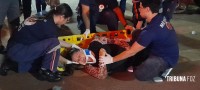 SAMU socorre ciclista que foi atropelada por um veículo na Av. Morenitas