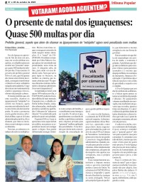 O presente de natal dos iguaçuenses: Quase 500 multas por dia