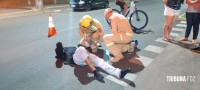 Motociclista é socorrido pelo Siate após colisão na Av. General Meira