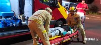 Motociclista é socorrido pelo Siate após colisão na Av. General Meira