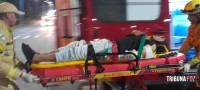 Motociclista é socorrido pelo Siate após colisão na Av. General Meira