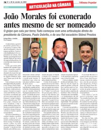 ARTICULAÇÃO NA CÂMARA: João Morales foi exonerado antes mesmo de ser nomeado