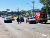 Colisão entre bicicleta e automóvel deixa ciclista ferido 