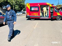Colisão entre bicicleta e automóvel deixa ciclista ferido 