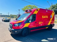 Colisão entre bicicleta e automóvel deixa ciclista ferido 