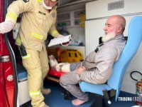 Siate socorre trabalhador que cai de quatro metros de altura