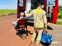 Siate socorre trabalhador que cai de quatro metros de altura