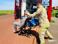 Siate socorre trabalhador que cai de quatro metros de altura