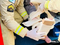 Siate socorre trabalhador que cai de quatro metros de altura