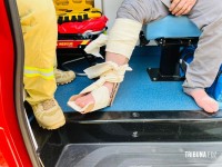 Siate socorre trabalhador que cai de quatro metros de altura