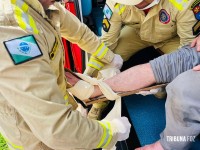 Siate socorre trabalhador que cai de quatro metros de altura