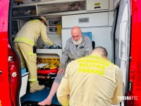 Siate socorre trabalhador que cai de quatro metros de altura