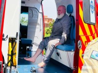 Siate socorre trabalhador que cai de quatro metros de altura