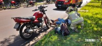 Colisão entre duas motocicletas na Av. Safira deixa homem ferido 