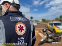 Acidente entre carro e motocicleta é registrado em Sub-Sede, distrito de Santa Helena