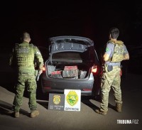 BPFRON e NEPOM apreendem veículo carregado com mais de 300 Kg de maconha em Foz do Iguaçu