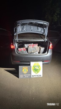 BPFRON e NEPOM apreendem veículo carregado com mais de 300 Kg de maconha em Foz do Iguaçu