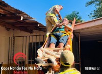 Idoso de 75 anos sofre mal súbito e cai sobre telhado enquanto fazia limpeza no Jardim Santa Rita