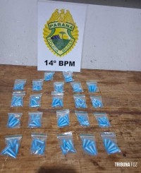 Polícia Militar apreende 132 pinos de cocaína no Bairro Três Lagoas em Foz do Iguaçu