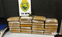 Polícia Militar localiza 26 quilos de cocaína em Foz do Iguaçu