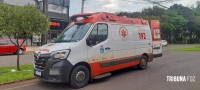SAMU socorre motociclista após colisão na Av. Javier Koelbel