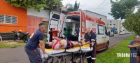 SAMU socorre motociclista após colisão na Av. Javier Koelbel