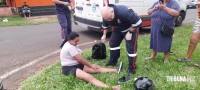 SAMU socorre motociclista após colisão na Av. Javier Koelbel