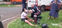 SAMU socorre motociclista após colisão na Av. Javier Koelbel