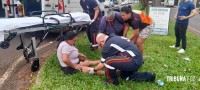 SAMU socorre motociclista após colisão na Av. Javier Koelbel