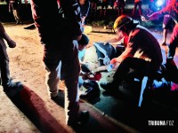 Motorista de carreta fica ferido após acidente na marginal da BR-277