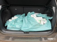 Policia Federal e a Policia Militar apreendem veículo com mercadorias descaminhadas em Céu Azul