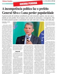 A incompetência política faz o prefeito General Silva e Luna perder popularidade