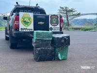 BPFRON, PF e PC apreendem mais de cem quilos de maconha em porto clandestino em Foz do Iguaçu