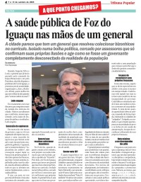 A saúde pública de Foz do Iguaçu nas mãos de um general