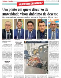 Um ponto em que o discurso de austeridade virou sinônimo de descaso; Cinco vereadores parecem ovelhas no curral do general Silva e Luna