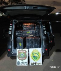 PF e PM apreendem van paraguaia carregada com cigarros contrabandeados em Foz do Iguaçu