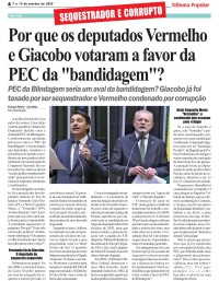 Por que os deputados Vermelho e Giacobo votaram a favor da PEC da "bandidagem"?