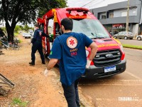Homem cair de escada enquanto instalava câmera de segurança 