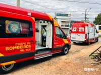 Homem cair de escada enquanto instalava câmera de segurança 
