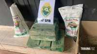 Militares da ROCAM apreende maconha oculto em erva de terere na Vila Portes