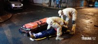 Motociclista é socorrido pelo Siate após colisão na Vila Adriana II
