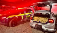 PRF apreende 424,39 Kg de maconha em carro roubado na BR-277 em São Miguel do Iguaçu