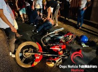 Motociclista fica em estado gravíssimo e perde parte da perna em colisão em muro 