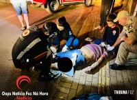 Motociclista fica em estado gravíssimo e perde parte da perna em colisão em muro 