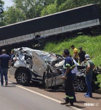 Acidente com vítima fatal e feridos graves na BR-277 entre Matelândia e Medianeira