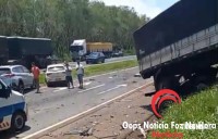 Acidente com vítima fatal e feridos graves na BR-277 entre Matelândia e Medianeira