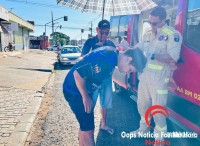 Motociclista fica ferido após colisão no Bairro Três Lagoas 